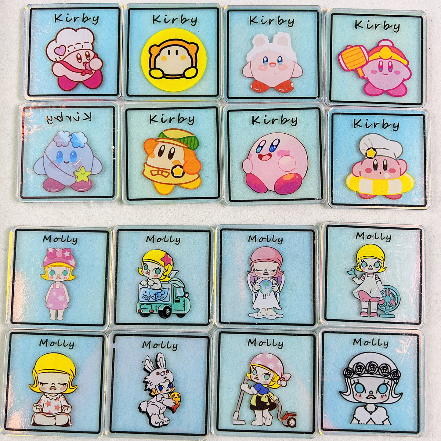 Clearance! Harry Potter/Naruto/Stitch/Skullpanda/Kirby/Molly/SpongeBob/Toystory/ 5cm Acrylic Squares