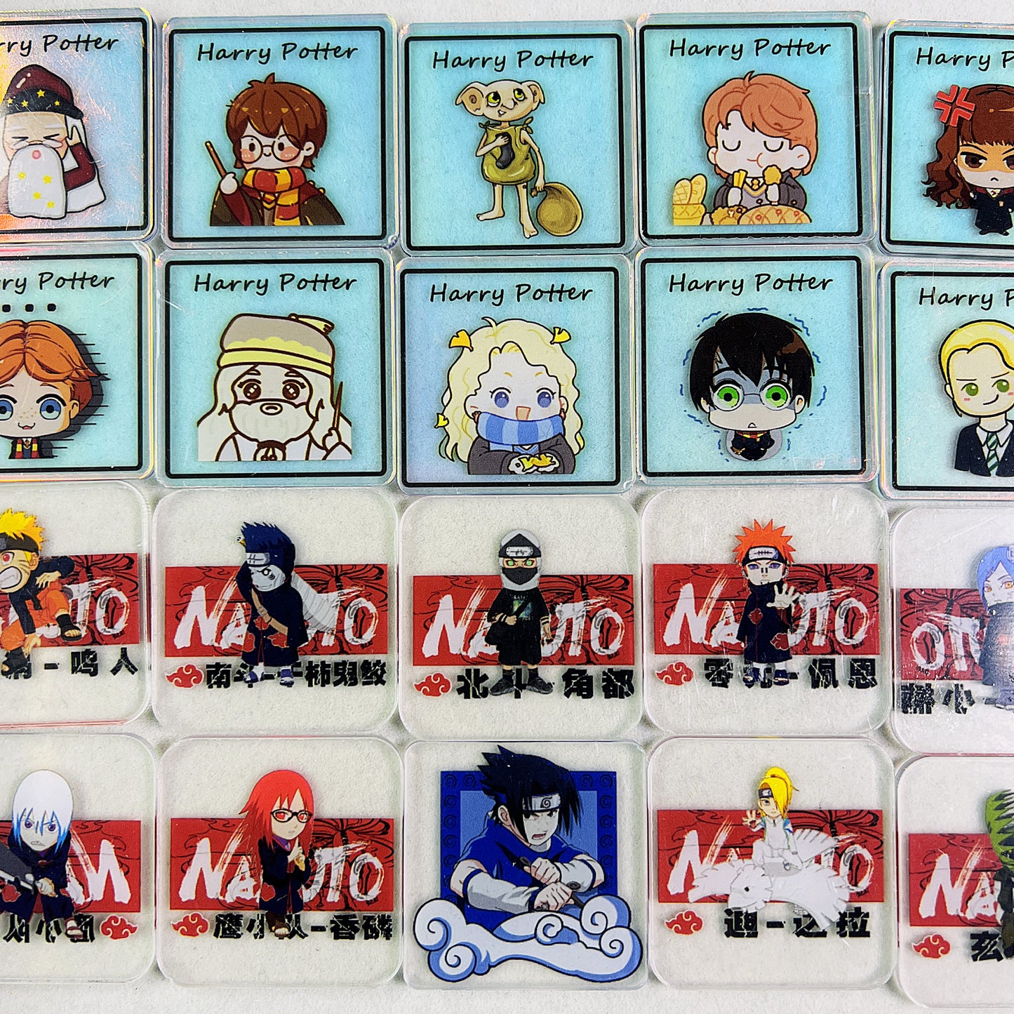 Clearance! Harry Potter/Naruto/Stitch/Skullpanda/Kirby/Molly/SpongeBob/Toystory/ 5cm Acrylic Squares