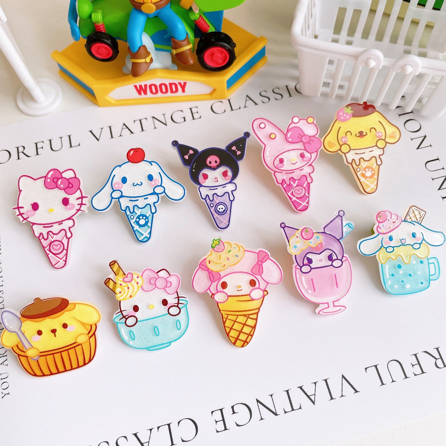 Sanrio Drink & Ice Cream Acrylic Charms