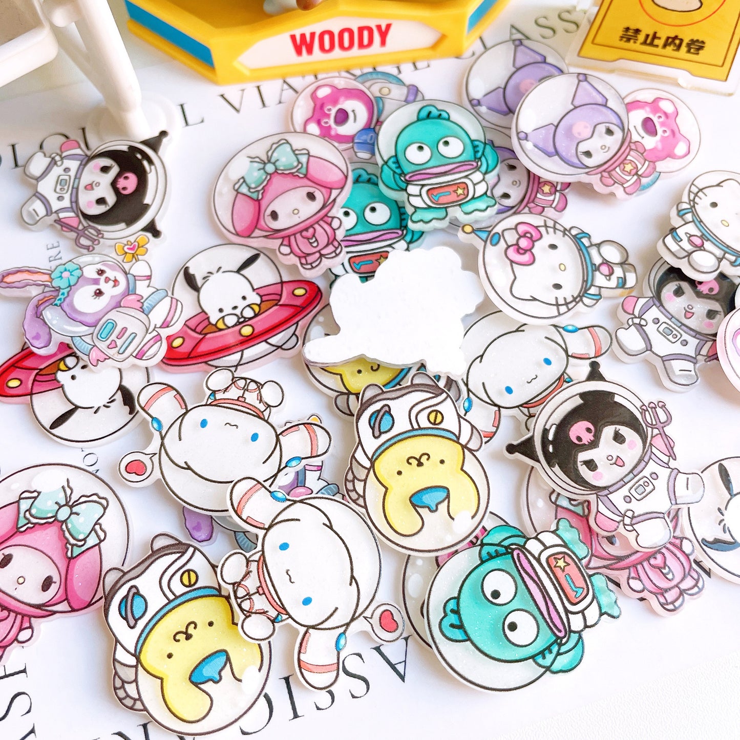 Sanrio Astronaut Acrylic Charms