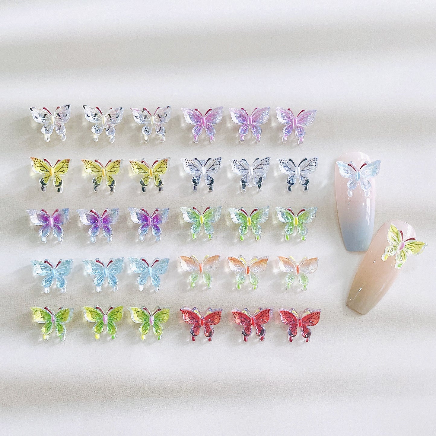 Mixed 3D butterfly Charms