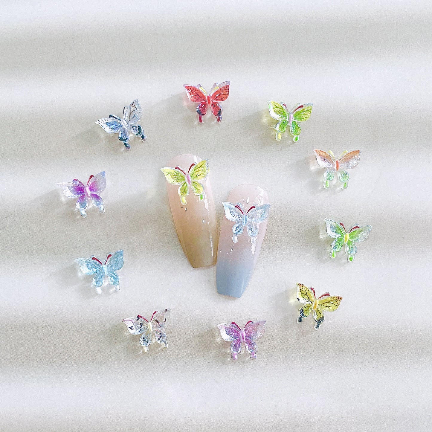 Mixed 3D butterfly Charms